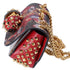 Christian Louboutin Sweet Charity Crossbody Red Gold Multi Glitter Bow